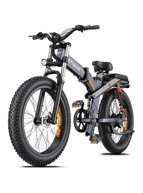 ENGWE X24 1200W(Peak) 24" 31 MPH Triple Suspension All Terrain E-bike