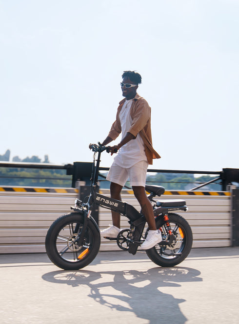 ENGWE X20 1000W(Peak) 20" 31 MPH Triple Suspension All Terrain E-bike (Higher Rise Handlebars)