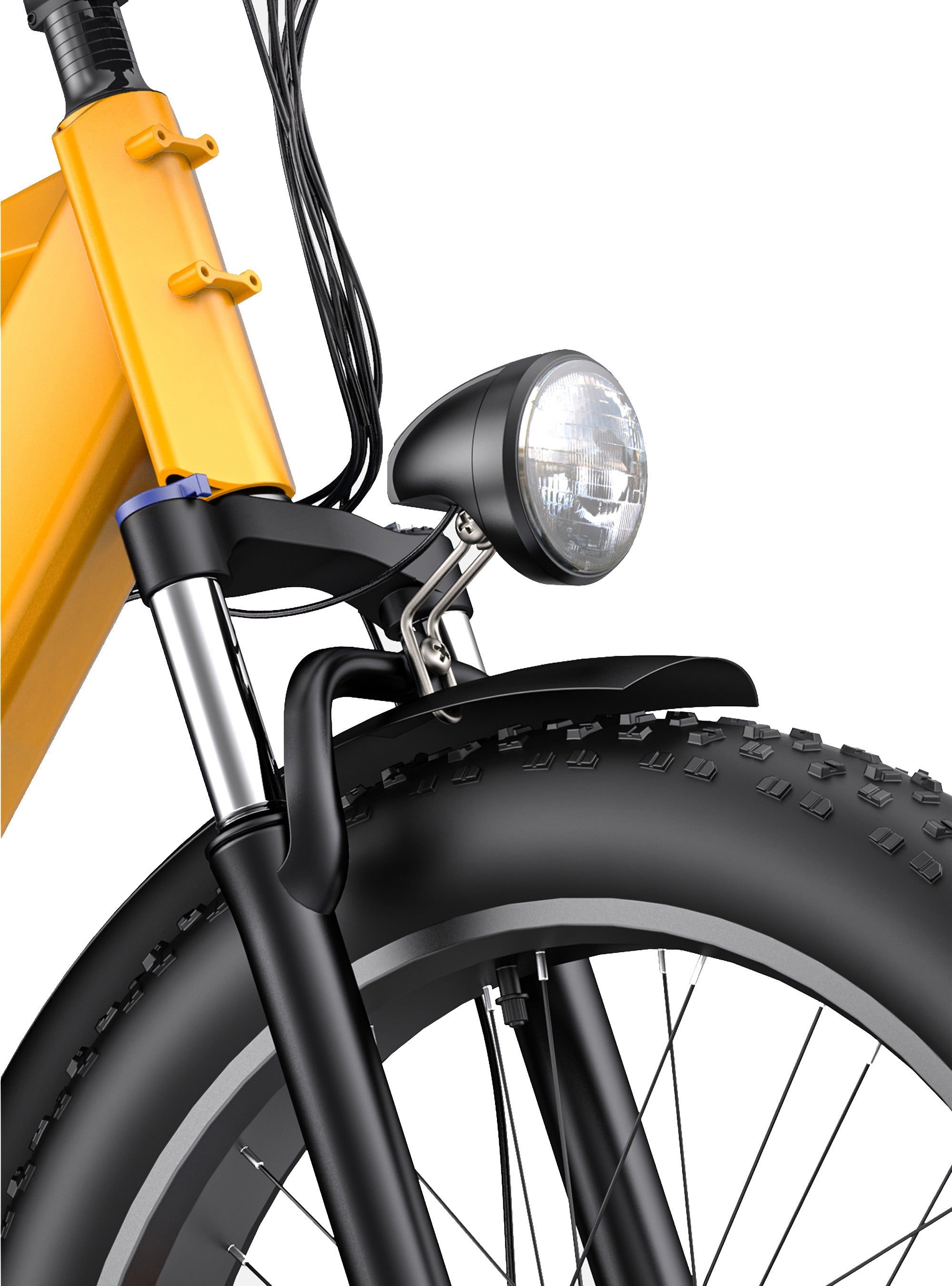 Bicicleta eléctrica con neumáticos anchos y doble suspensión