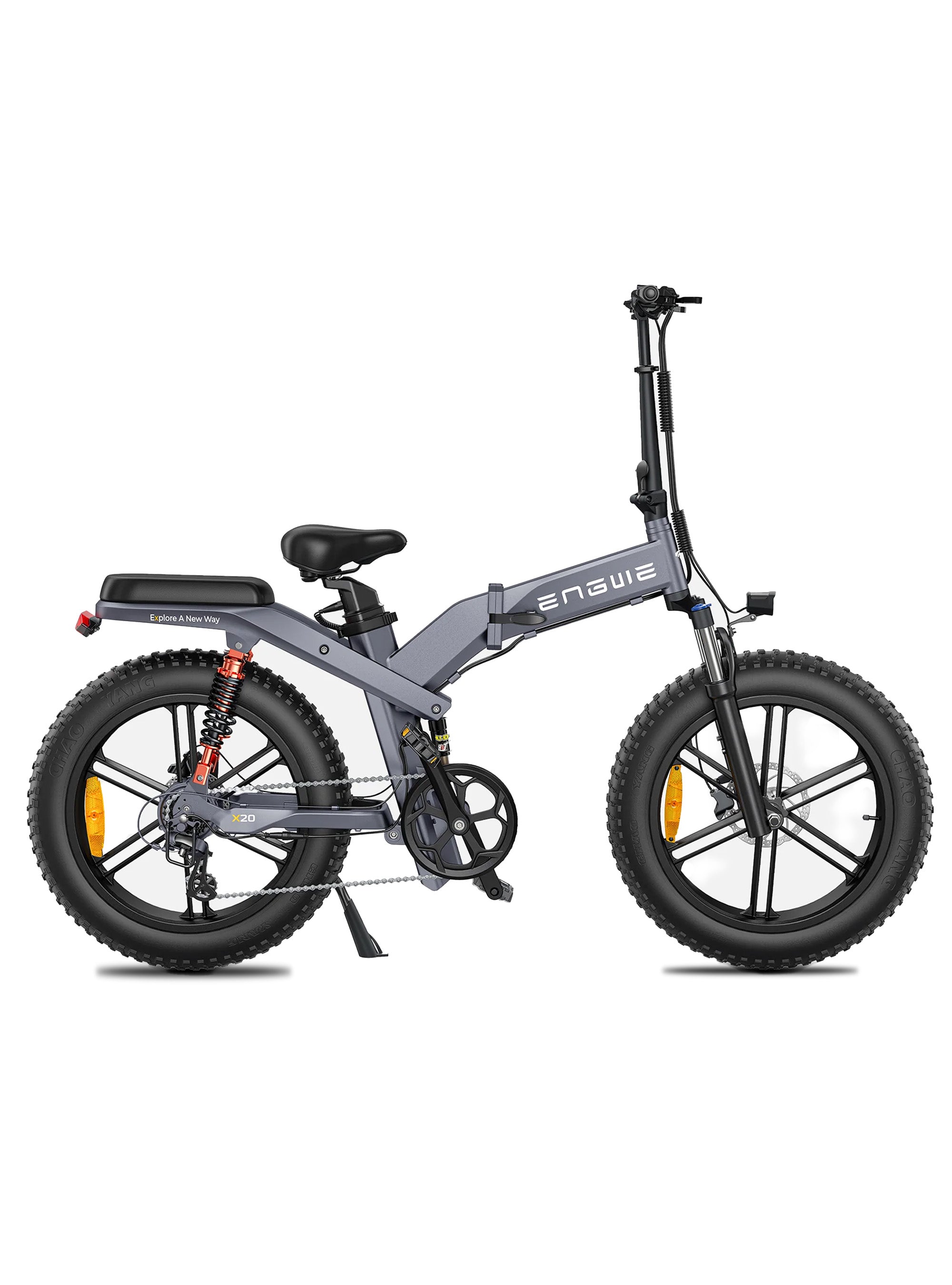 ENGWE Bicicleta eléctrica plegable mejorada para adultos, 750 W, 48 V16 Ah,  litio integrado, gran alcance, largo alcance, 20 x 4.0 pulgadas, neumático